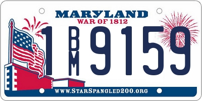 MD license plate 1BM9159