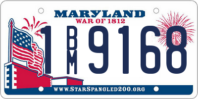 MD license plate 1BM9168