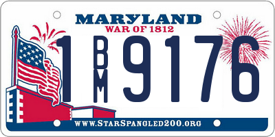 MD license plate 1BM9176