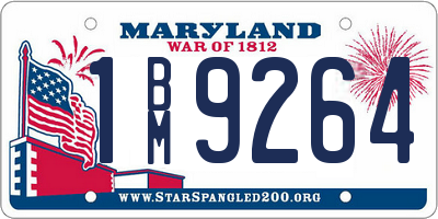 MD license plate 1BM9264