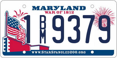MD license plate 1BM9379