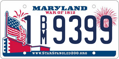 MD license plate 1BM9399