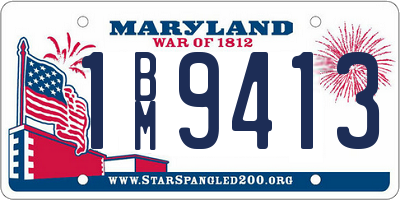 MD license plate 1BM9413