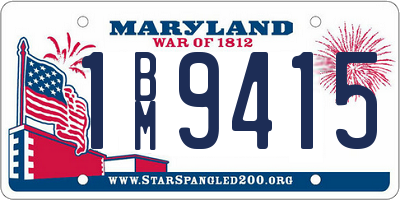 MD license plate 1BM9415