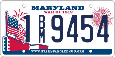 MD license plate 1BM9454