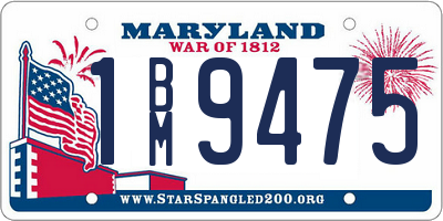 MD license plate 1BM9475