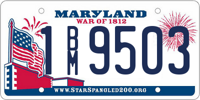 MD license plate 1BM9503