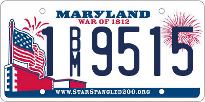 MD license plate 1BM9515