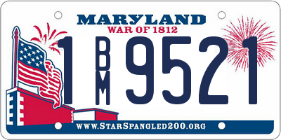 MD license plate 1BM9521