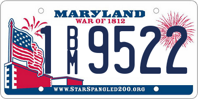 MD license plate 1BM9522