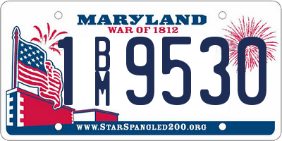 MD license plate 1BM9530