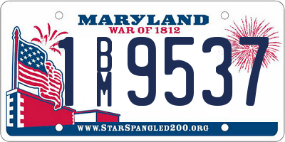 MD license plate 1BM9537