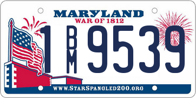 MD license plate 1BM9539