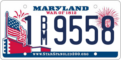 MD license plate 1BM9558
