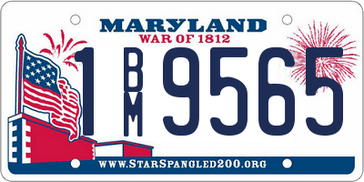 MD license plate 1BM9565