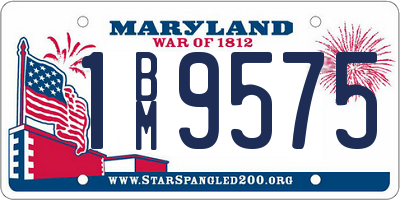 MD license plate 1BM9575