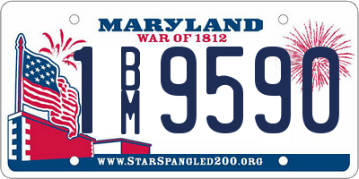 MD license plate 1BM9590
