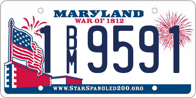 MD license plate 1BM9591