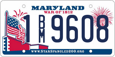 MD license plate 1BM9608