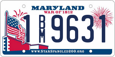 MD license plate 1BM9631
