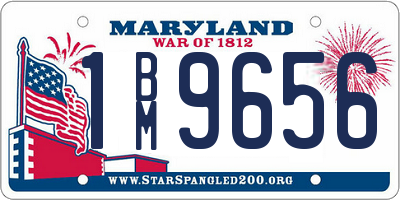 MD license plate 1BM9656