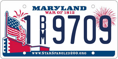 MD license plate 1BM9709