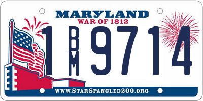 MD license plate 1BM9714