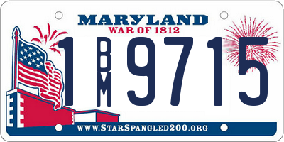 MD license plate 1BM9715
