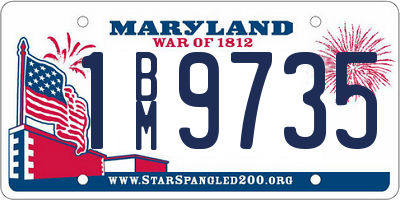 MD license plate 1BM9735