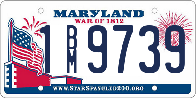 MD license plate 1BM9739