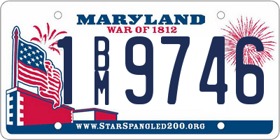 MD license plate 1BM9746