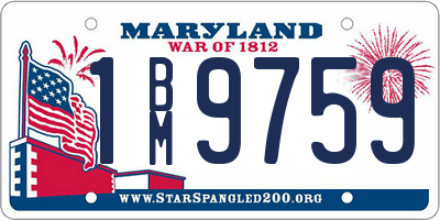 MD license plate 1BM9759