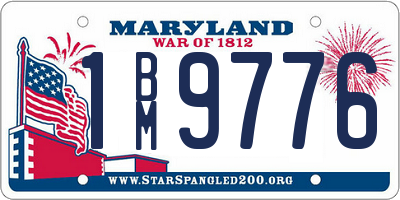 MD license plate 1BM9776
