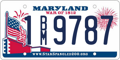 MD license plate 1BM9787