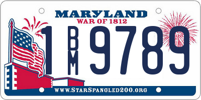 MD license plate 1BM9789