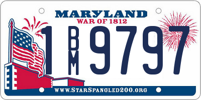 MD license plate 1BM9797