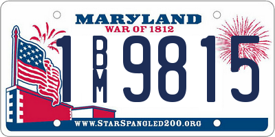 MD license plate 1BM9815
