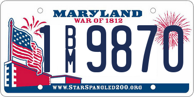 MD license plate 1BM9870