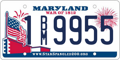 MD license plate 1BM9955