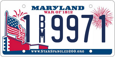 MD license plate 1BM9971
