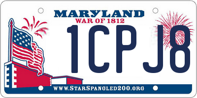 MD license plate 1CPJ80