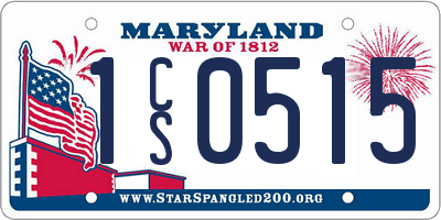 MD license plate 1CS0515