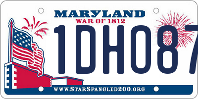 MD license plate 1DHO873