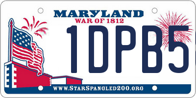 MD license plate 1DPB58