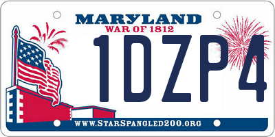 MD license plate 1DZP48