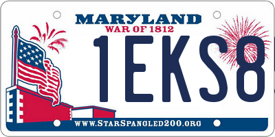 MD license plate 1EKS85