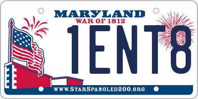 MD license plate 1ENT86