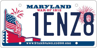 MD license plate 1ENZ81