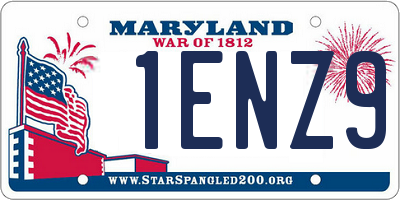 MD license plate 1ENZ91