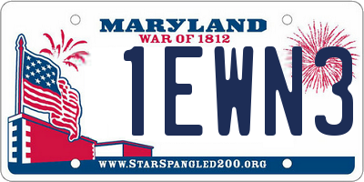 MD license plate 1EWN32